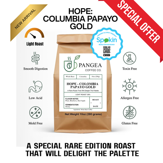Hope – Colombia Papayo Gold coffee bag – Rare light roast with plum, blueberry, and red apple notes