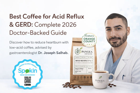 Dr. Joseph Salhab recommends Pangea low-acid coffee for acid reflux and GERD sufferers
