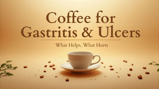 Low-acid mold-free coffee for gastritis and ulcers, gentle on an inflamed stomach