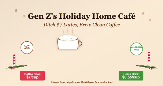 Gen Z's Holiday Home Café Revolution: Ditch $7 Lattes for Clean, Low-Acid Coffee
