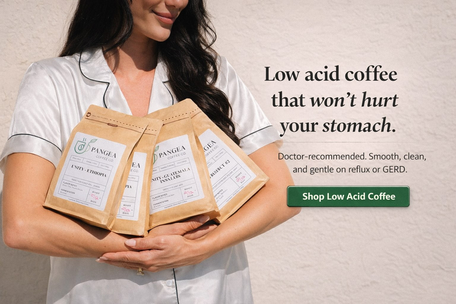 Low acid coffee that won't hurt your stomach — Mold-Free Allergen-Free | Pangea Coffee