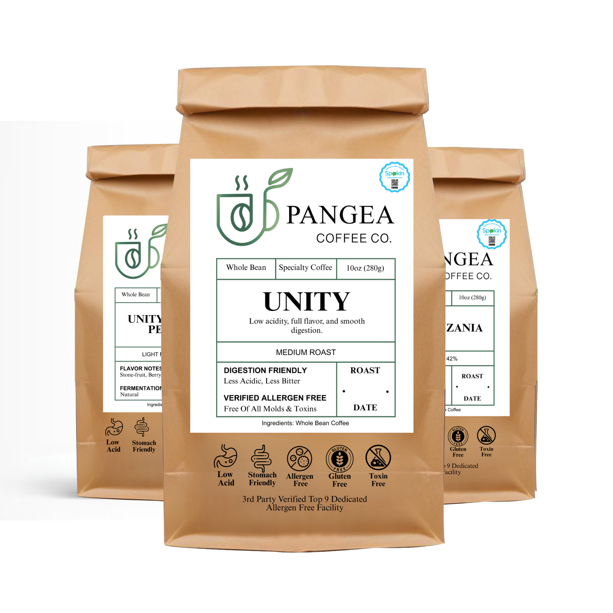 Unity Medium Roast — Mold-Free Low Acid Allergen-Free Medium Roast Coffee | Pangea Coffee