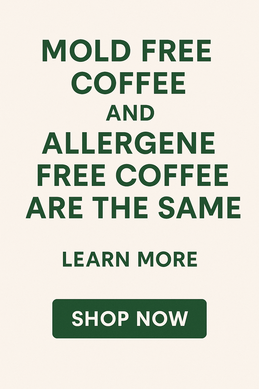 Pangea Coffee infographic — allergen-free and mold-free by process, crafted for gut comfort