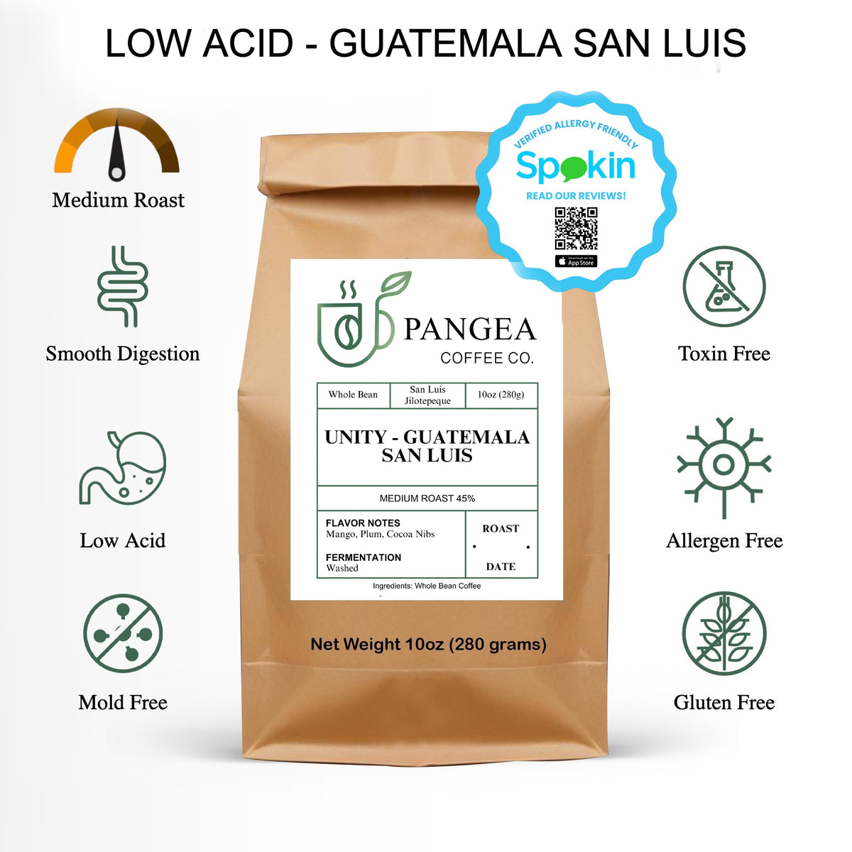 Unity - Guatemala San Luis (Medium Roast) | Specialty Low-Acid Coffee
